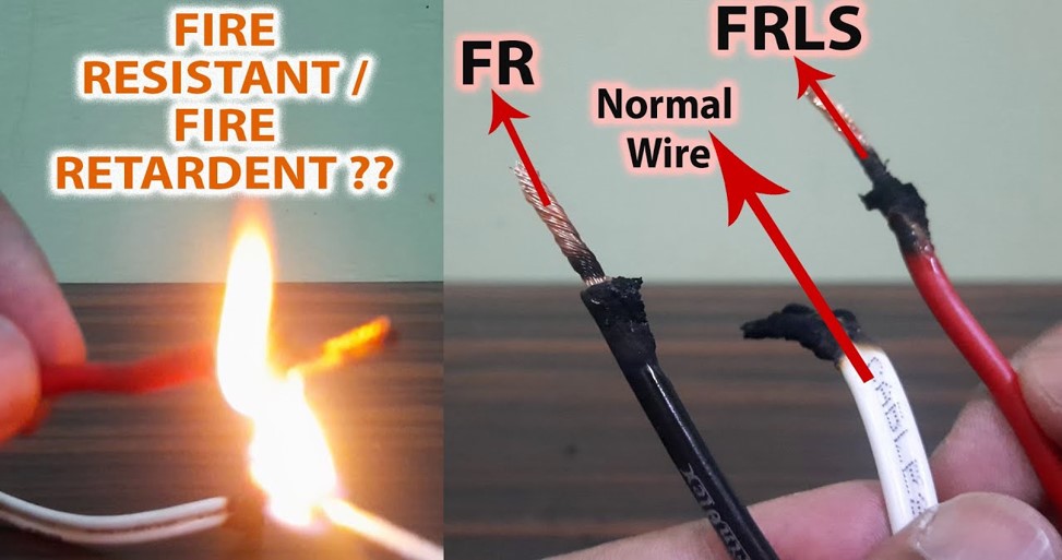 Use of FR or FRLS insulated copper wire.