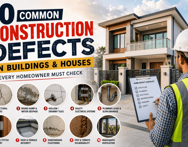 House defect inspection for structural cracks and water leakage
